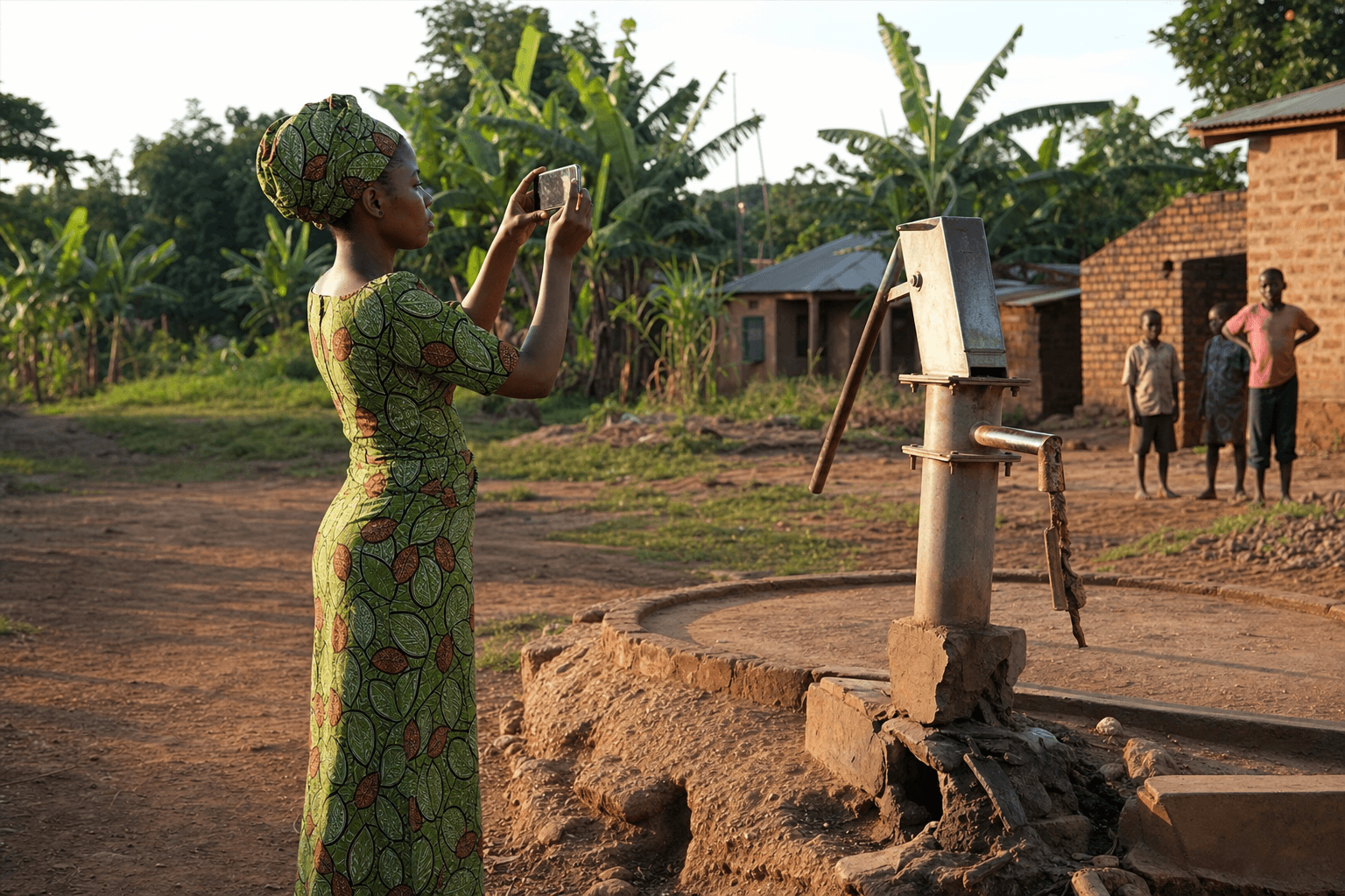 Short story: a resident photographs a broken community borehole